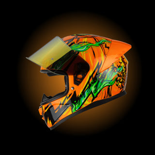 Casco Integral Onix Halloween Verde Brillo - Casco Para Moto