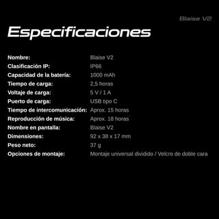 Intercomunicador BLAISE V2 DUO - Intercomunicadores