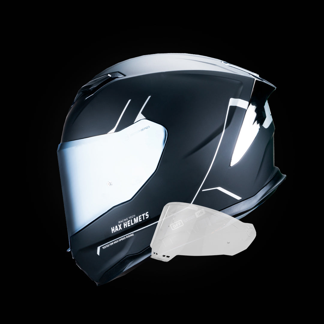 Casco Integral Force Negro Plata Acabado Matte