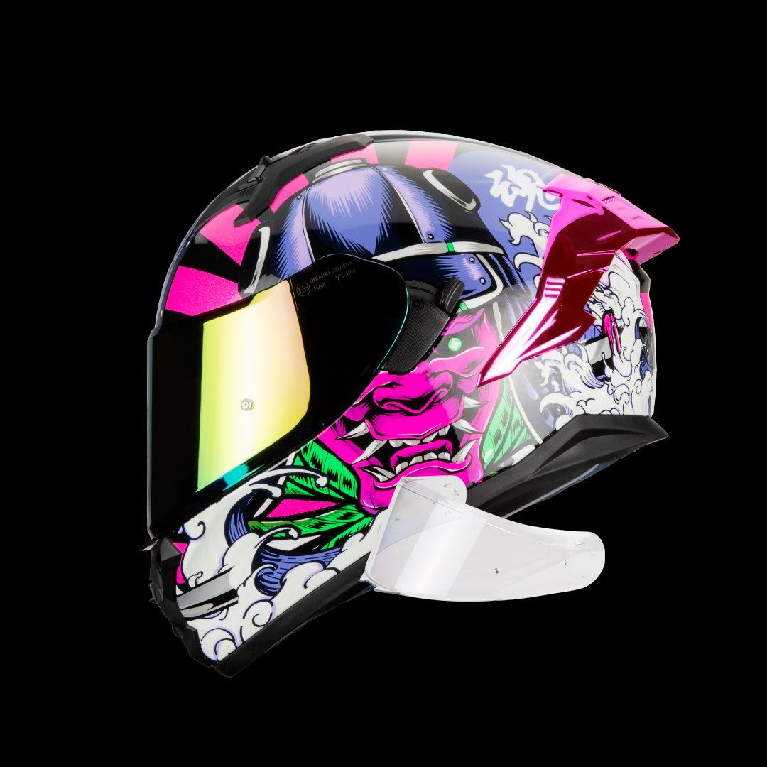 Casco Integral Obsidian Samurai 2.0 Rosa Acabado Brillo