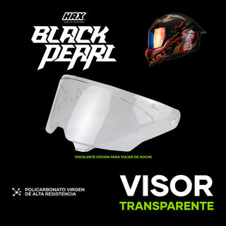 Visor Transparente Casco Black Pearl - Visores