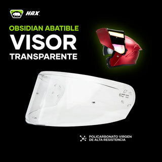 Visor Transparente para Casco Obsidian Abatible