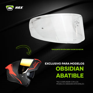 Visor Transparente para Casco Obsidian Abatible